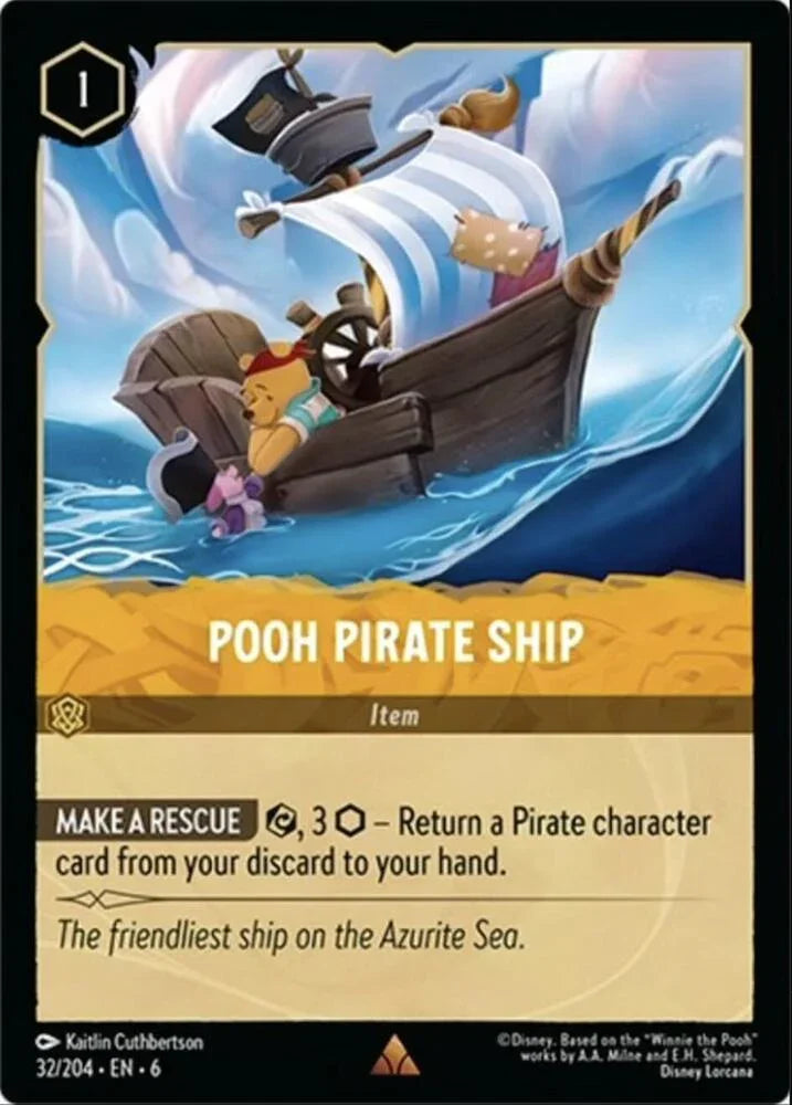 [Foil] Set 6 032/204 Pooh Pirate Ship R