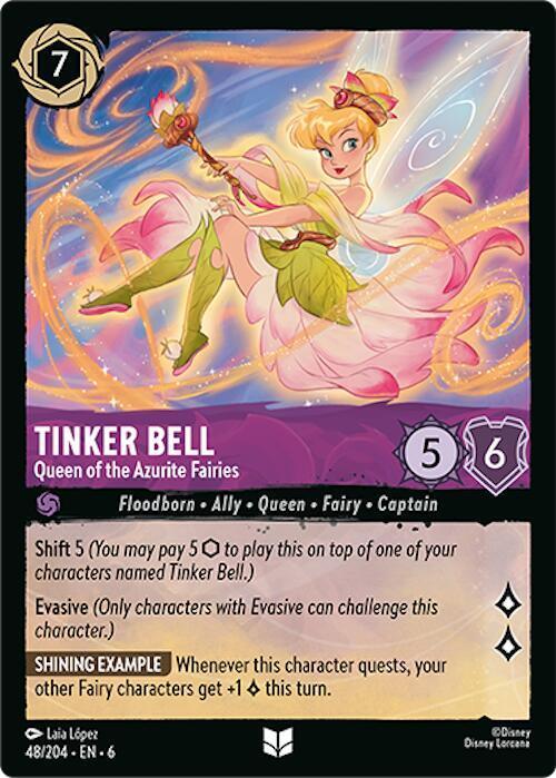 Set 6 048/204 Tinker Bell - Queen of the Azurite Fairies U