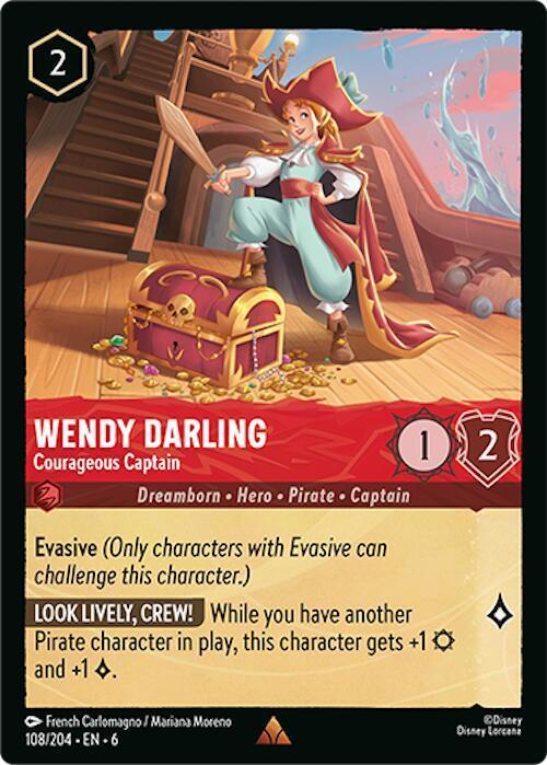 Set 6 108/204 Wendy Darling - Courageous Captain R