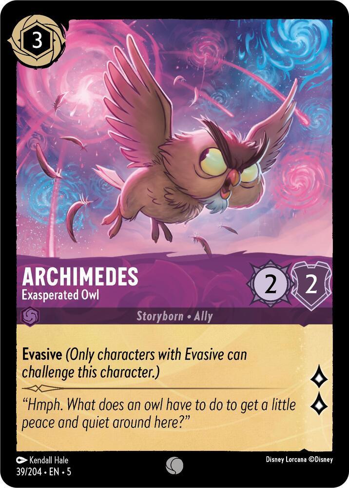 Set 5 039/204 Archimedes - Exasperated Owl C