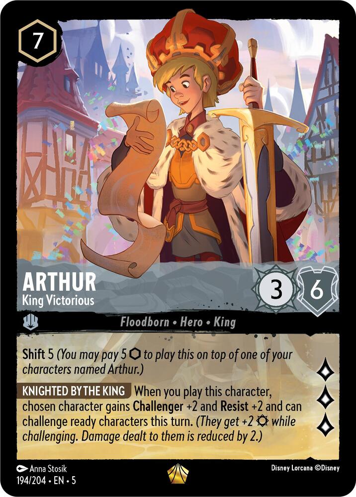 [Foil] Set 5 194/204 Arthur - King Victorious L