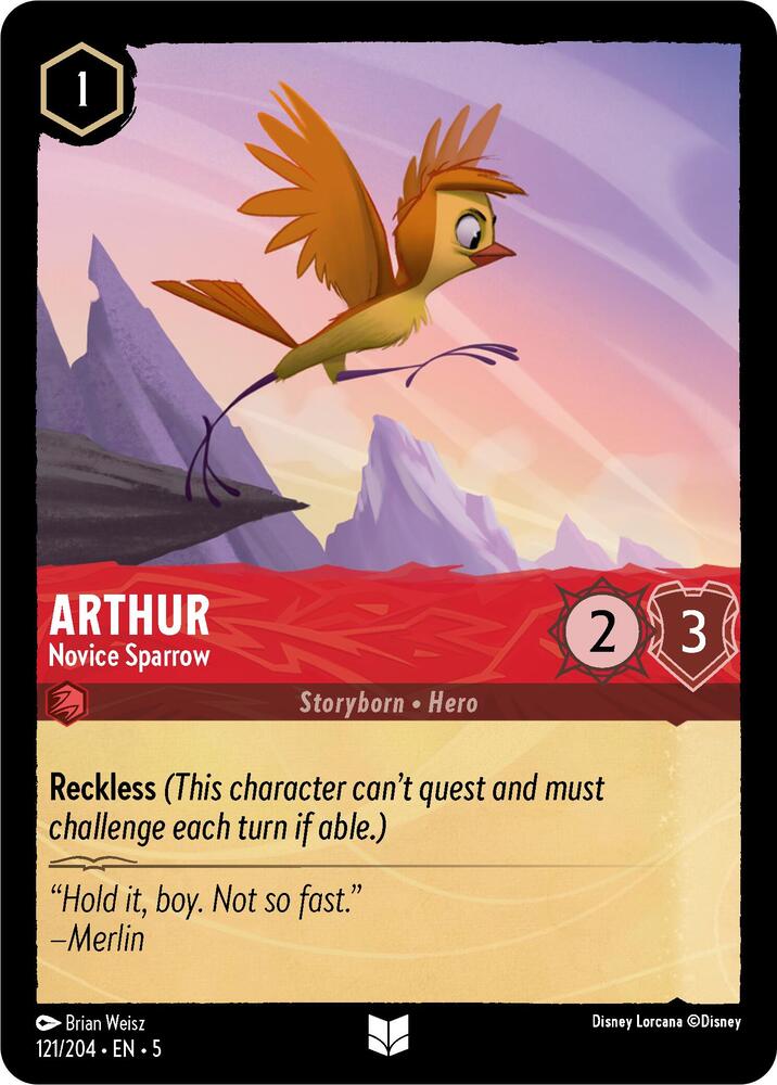 [Foil] Set 5 121/204 Arthur - Novice Sparrow U