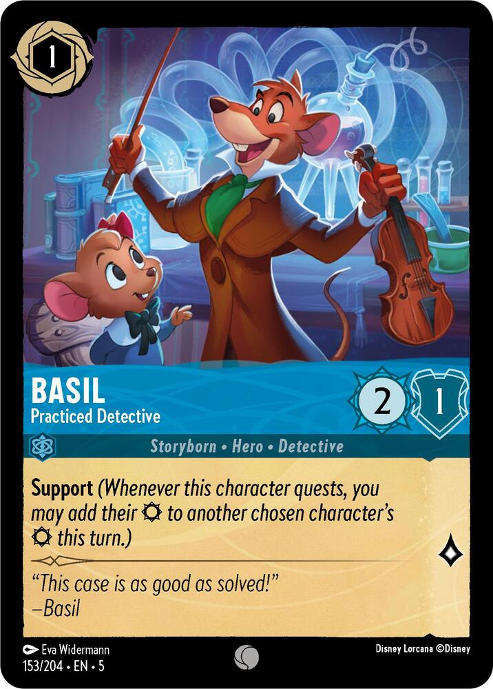 [Foil] Set 5 153/204 Basil - Practiced Detective C