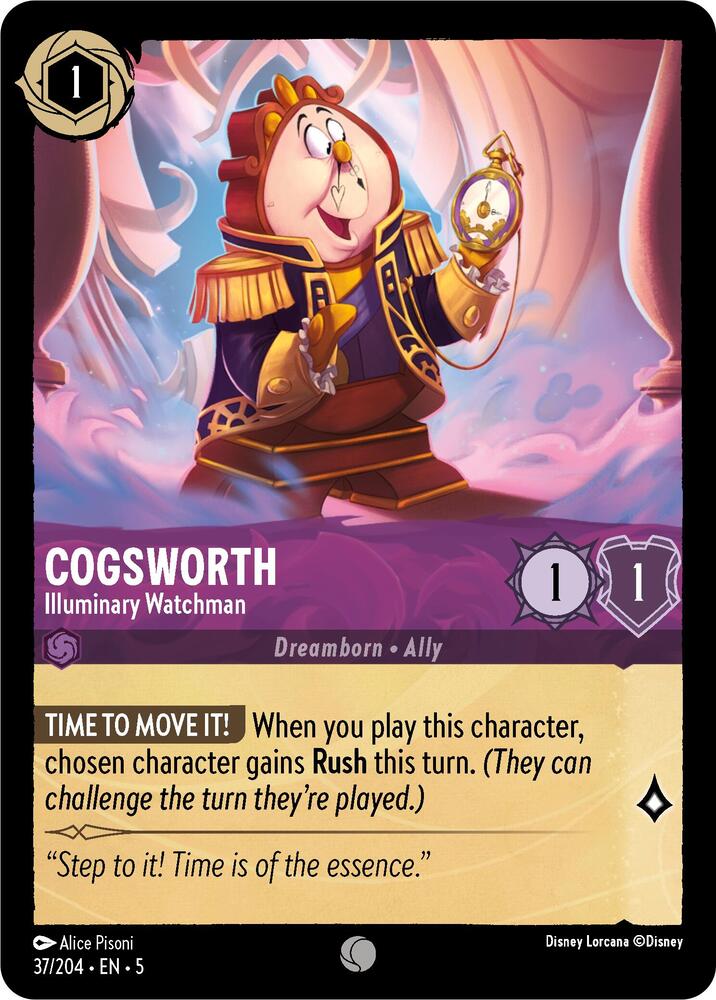 [Foil] Set 5 037/204 Cogsworth - Illuminary Watchman C
