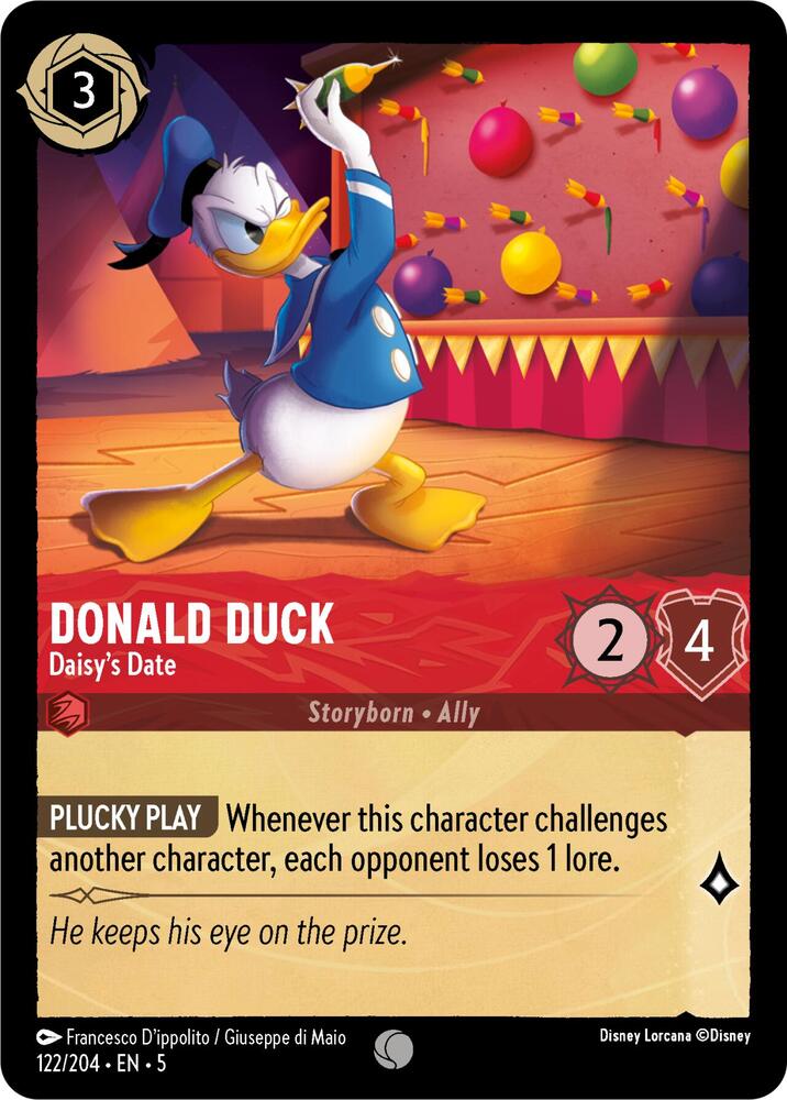 [Foil] Set 5 122/204 Donald Duck - Daisy's Date C