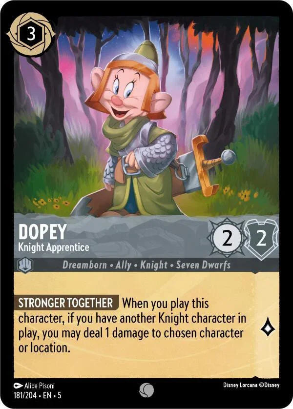 Set 5 181/204 Dopey - Knight Apprentice C