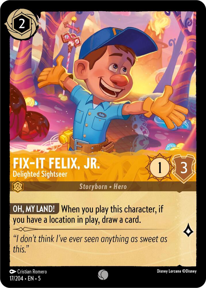 [Foil] Set 5 017/204 Fix-It Felix, Jr. - Delighted Sightseer  C