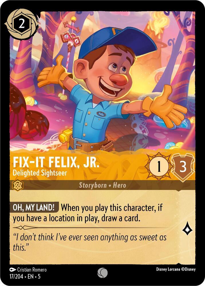 Set 5 017/204 Fix-It Felix, Jr. - Delighted Sightseer  C