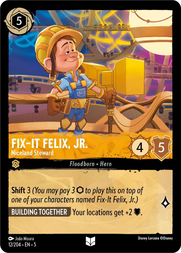 [Foil] Set 5 012/204 Fix-It Felix, Jr. - Niceland Steward  U