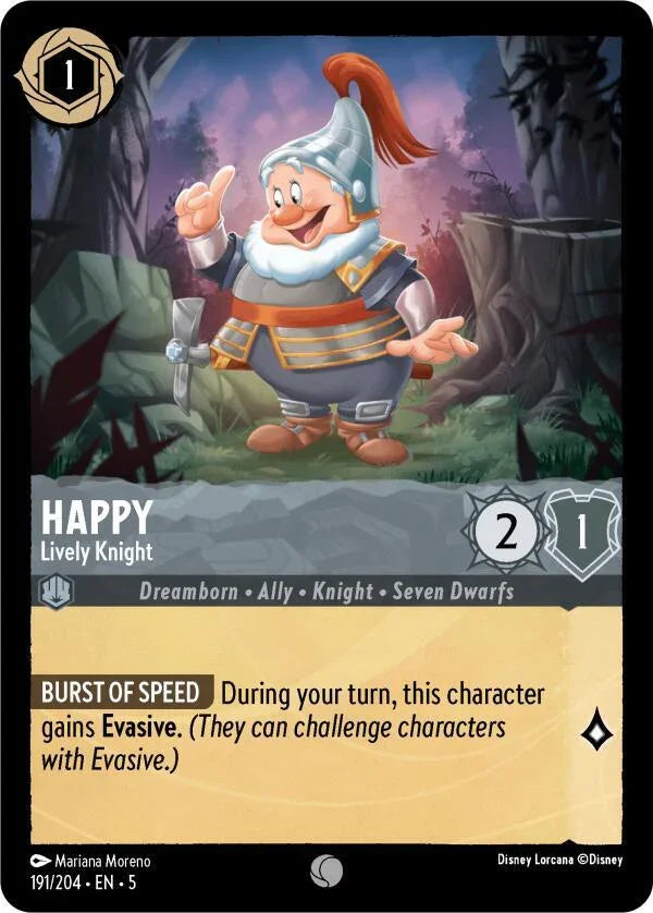 Set 5 191/204 Happy - Lively Knight C