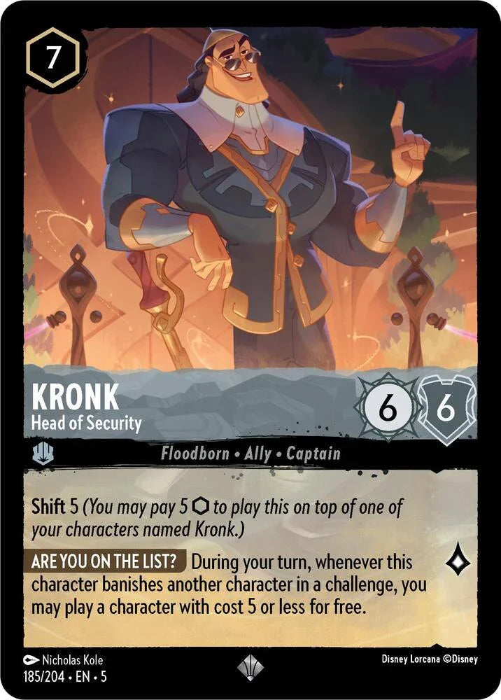 Set 5 185/204 Kronk - Head of Security SR