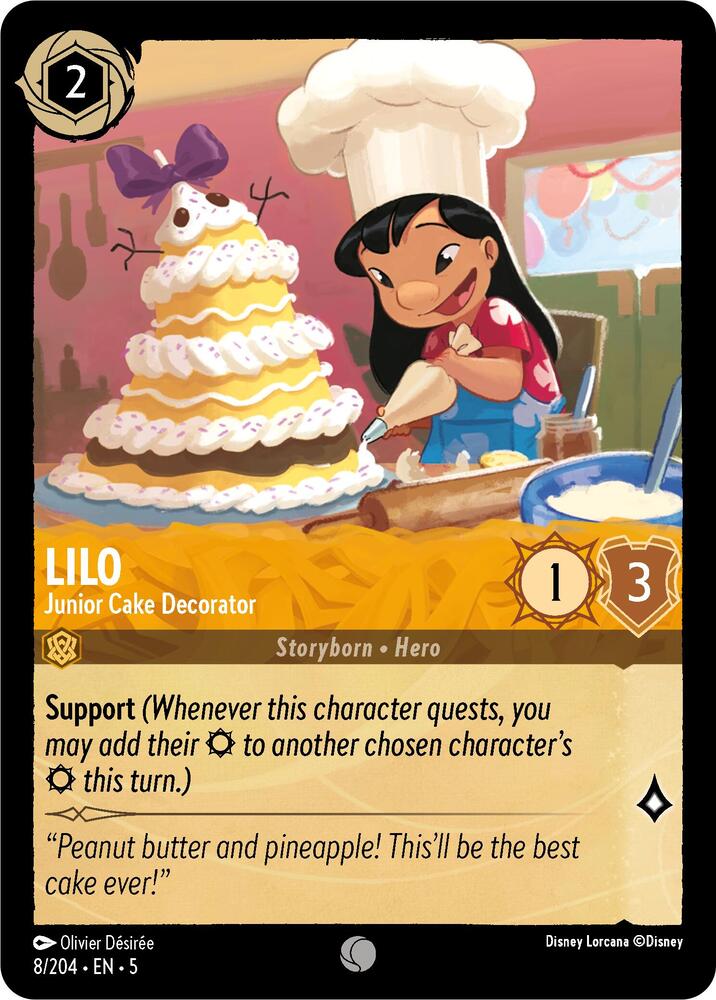 [Foil] Set 5 008/204 Lilo - Junior Cake Decorator C