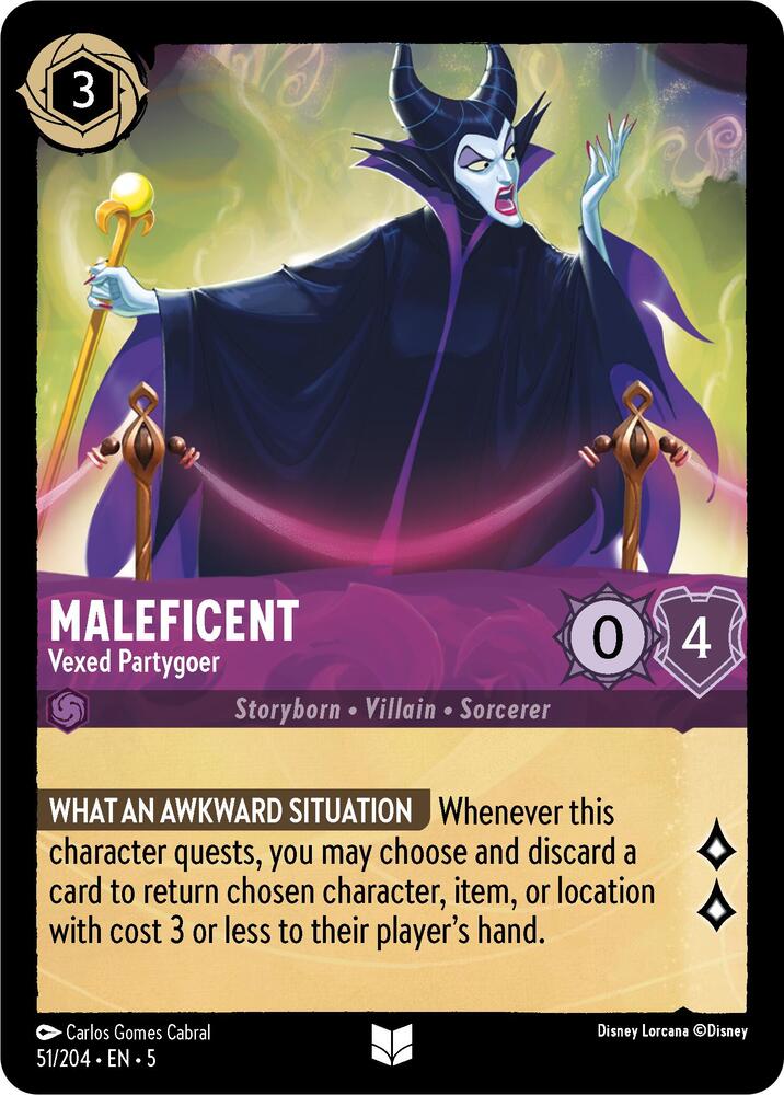 [Foil] Set 5 051/204 Maleficent - Vexed Partygoer U