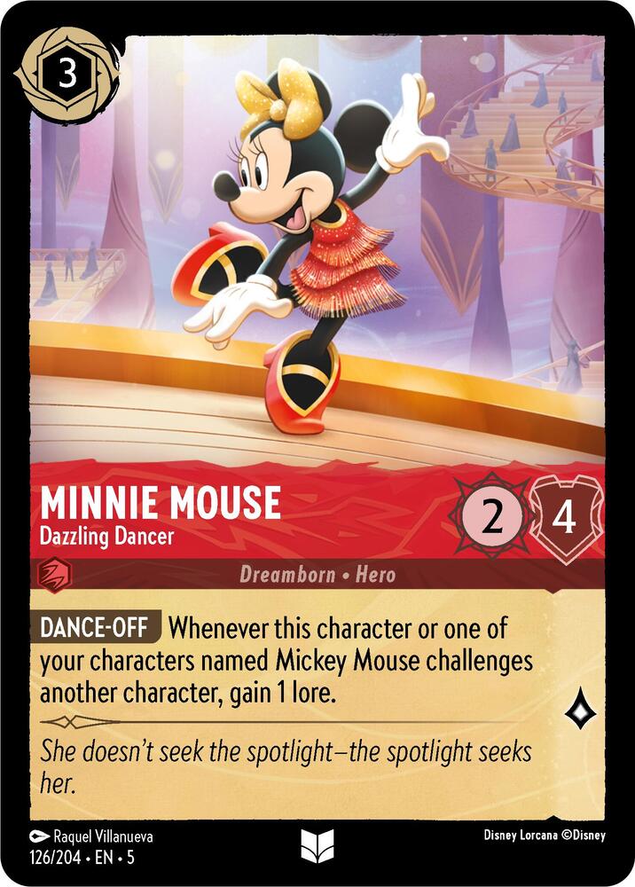 [Foil] Set 5 126/204 Minnie Mouse - Dazzling Dancer U