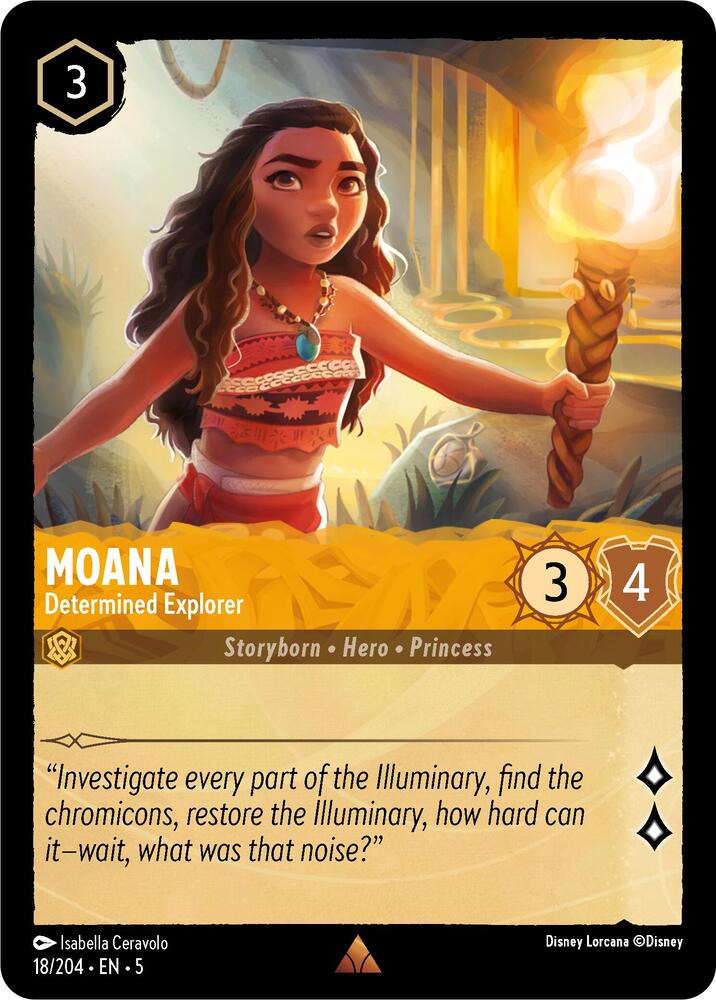 [Foil] Set 5 018/204 Moana - Determined Explorer R