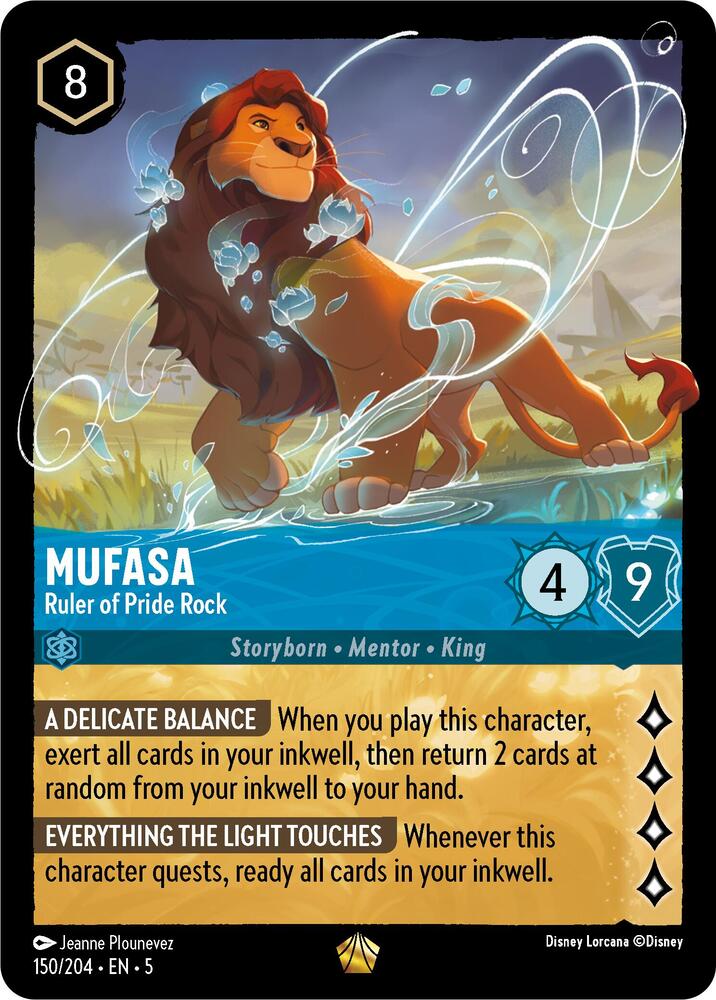 Set 5 150/204 Mufasa - Ruler of Pride Rock L