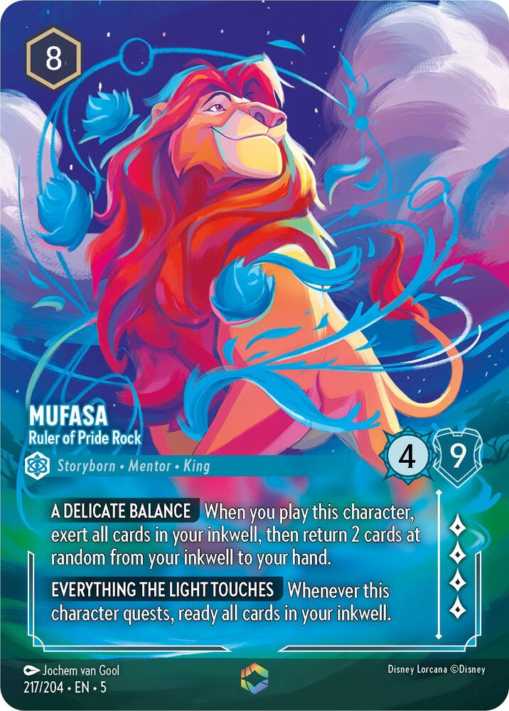 Set 5 217/204 Mufasa - Ruler of Pride Rock (Enchanted) E