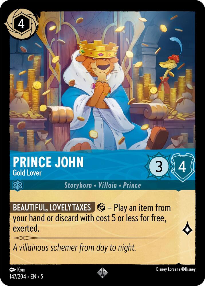 [Foil] Set 5 147/204 Prince John - Gold Lover SR