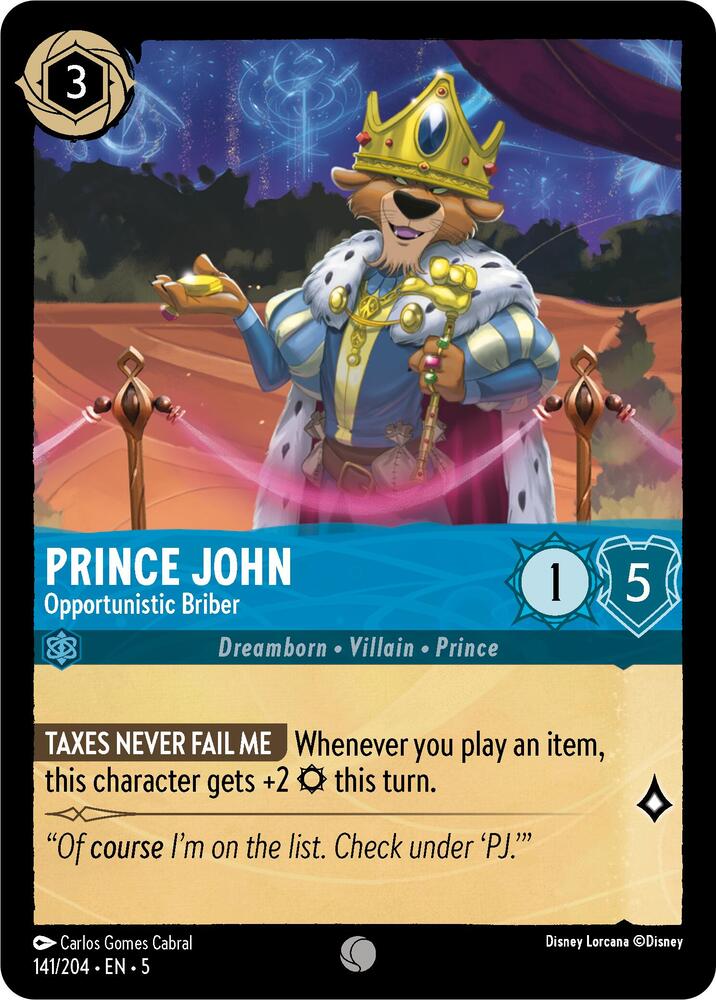 [Foil] Set 5 141/204 Prince John - Opportunistic Briber C