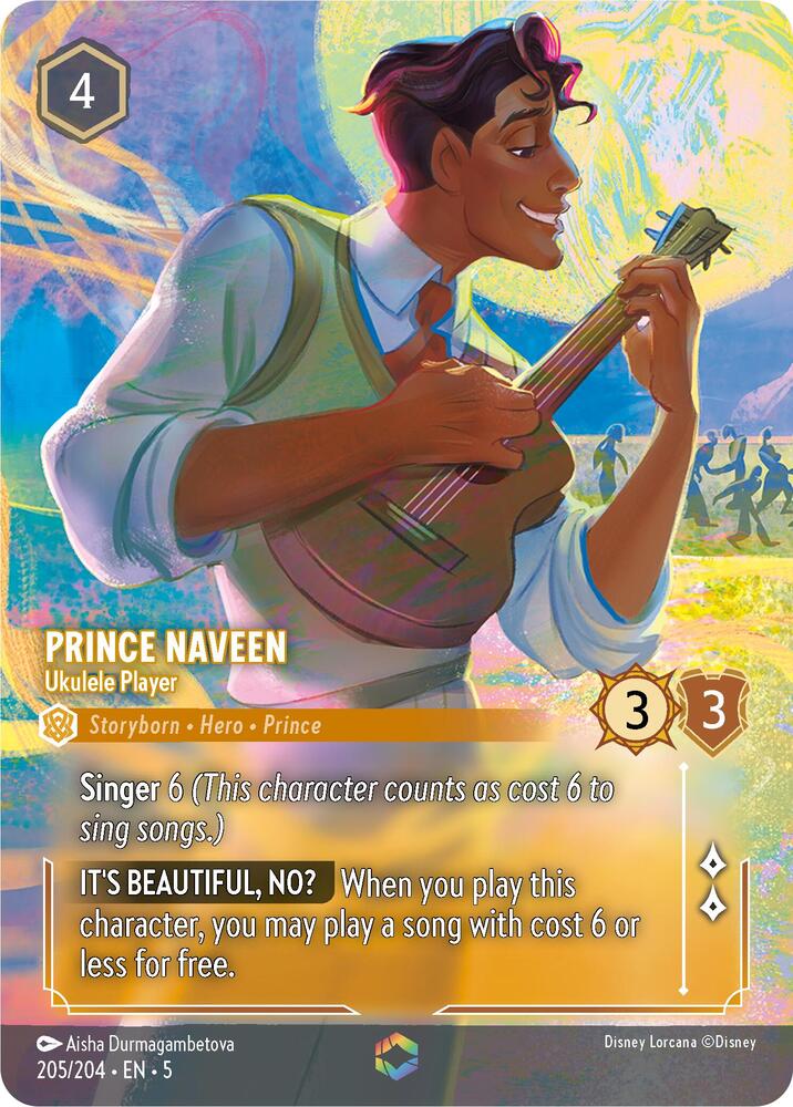 Set 5 205/204 Prince Naveen - Ukulele Player (Enchanted) E