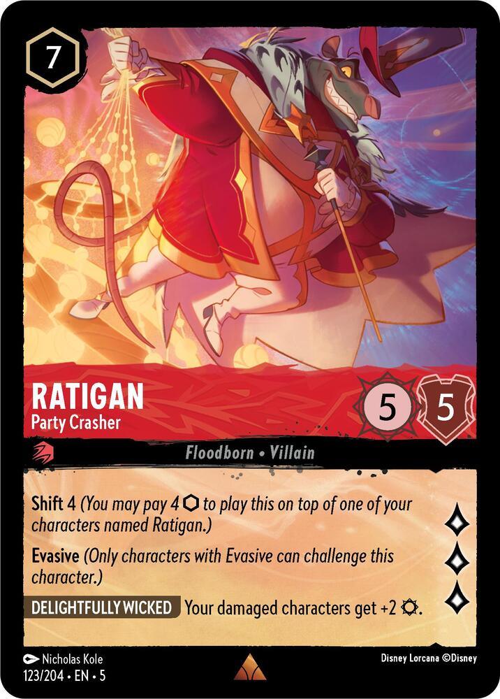 Set 5 123/204 Ratigan - Party Crasher R