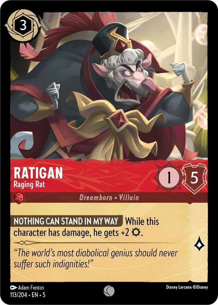 Set 5 113/204 Ratigan - Raging Rat C