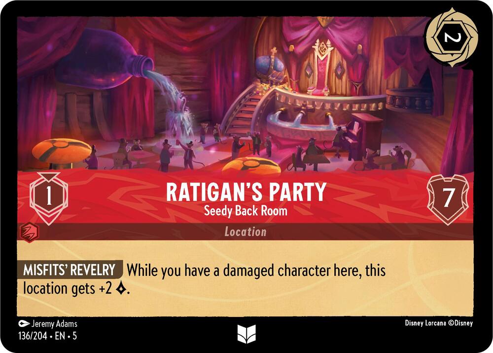 [Foil] Set 5 136/204 Ratigan's Party - Seedy Back Room U