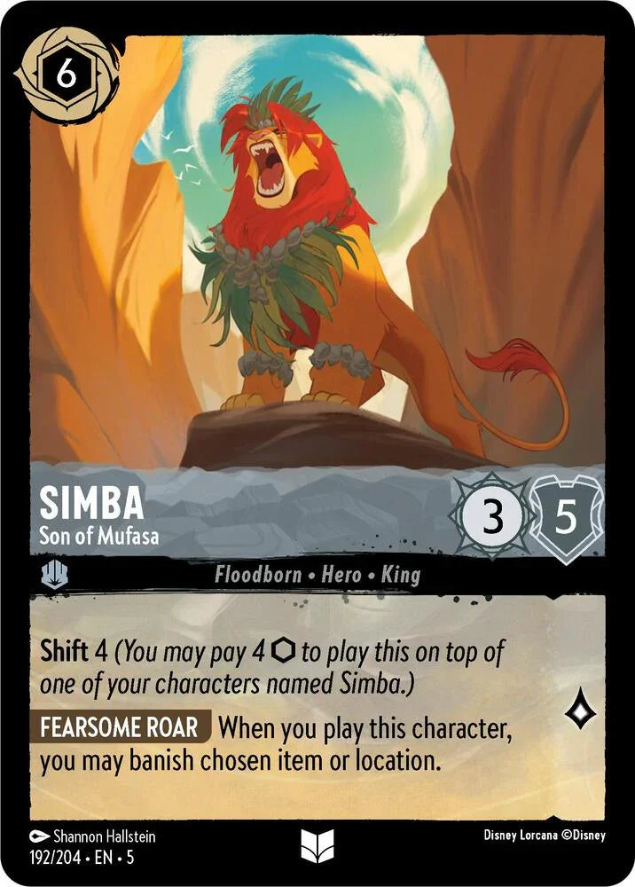 Set 5 192/204 Simba - Son of Mufasa U