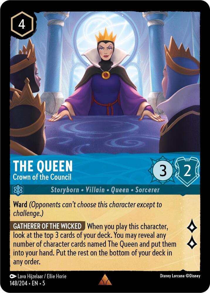 Set 5 148/204 The Queen - Crown of the Council R