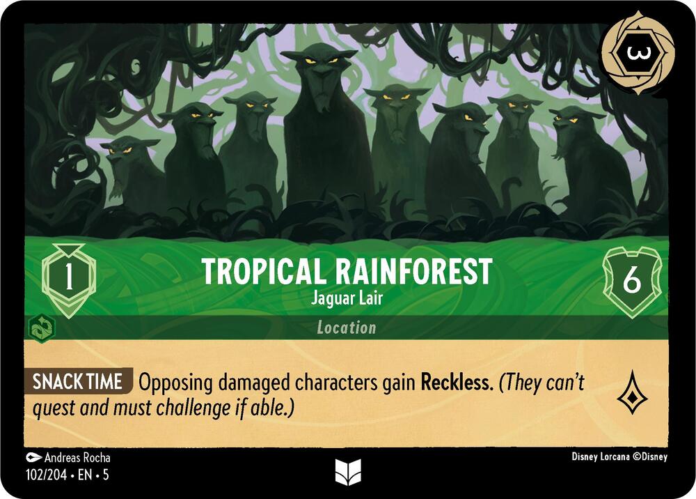 [Foil] Set 5 102/204 Tropical Rainforest - Jaguar Lair U