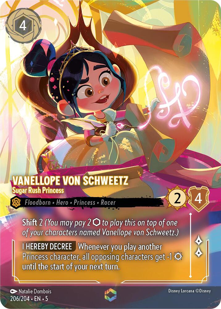 Set 5 206/204 Vanellope von Schweetz - Sugar Rush Princess (Enchanted) E