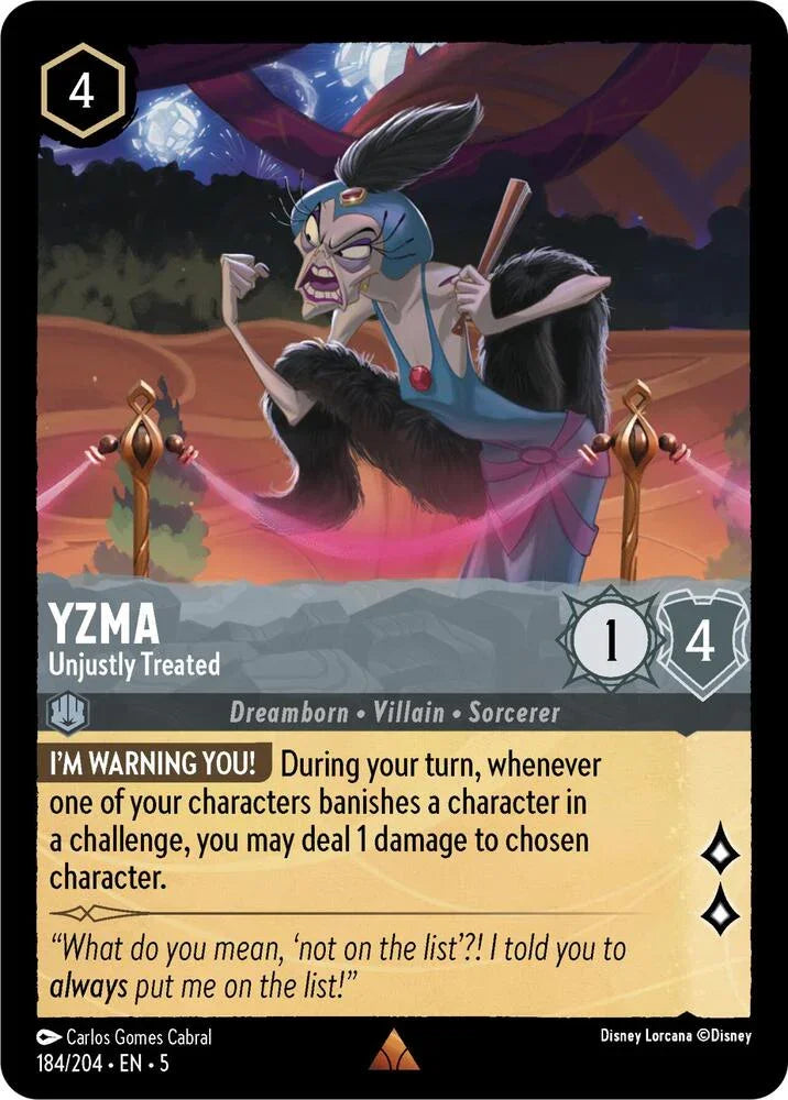 Set 5 184/204 Yzma - Unjustly Treated R