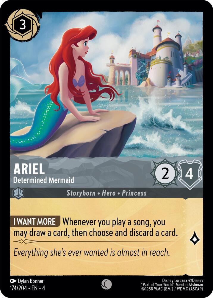 Set 4 174/204 Ariel - Determined Mermaid C