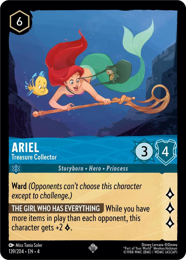 Set 4 139/204 Ariel - Treasure Collector SR