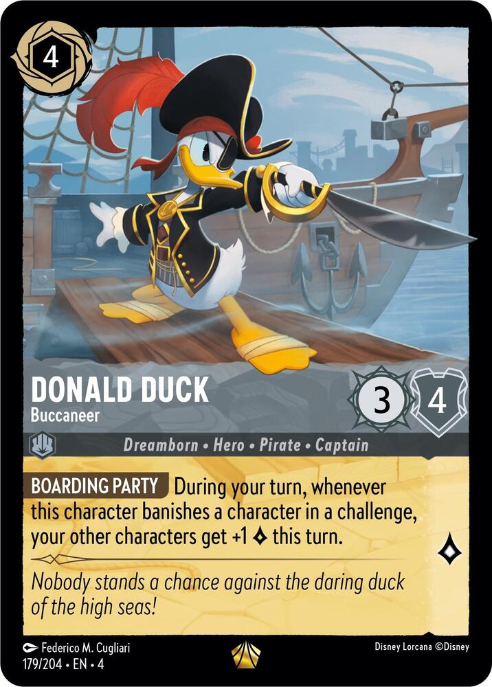 [Foil] Set 4 179/204 Donald Duck - Buccaneer L