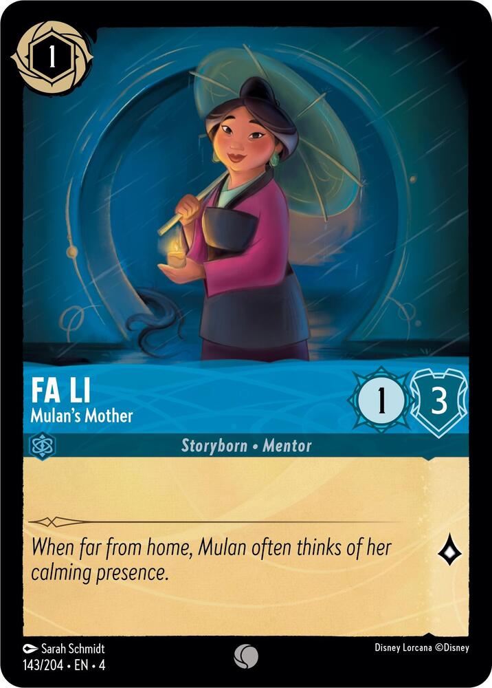 [Foil] Set 4 143/204 Fa Li - Mulan's Mother C