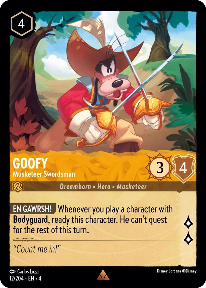 [Foil] Set 4 012/204 Goofy - Musketeer Swordsman R