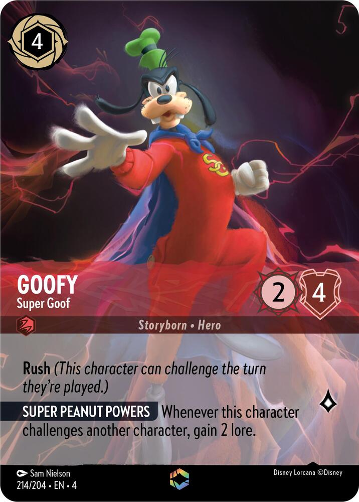 Set 4 214/204 Goofy - Super Goof (Enchanted) E