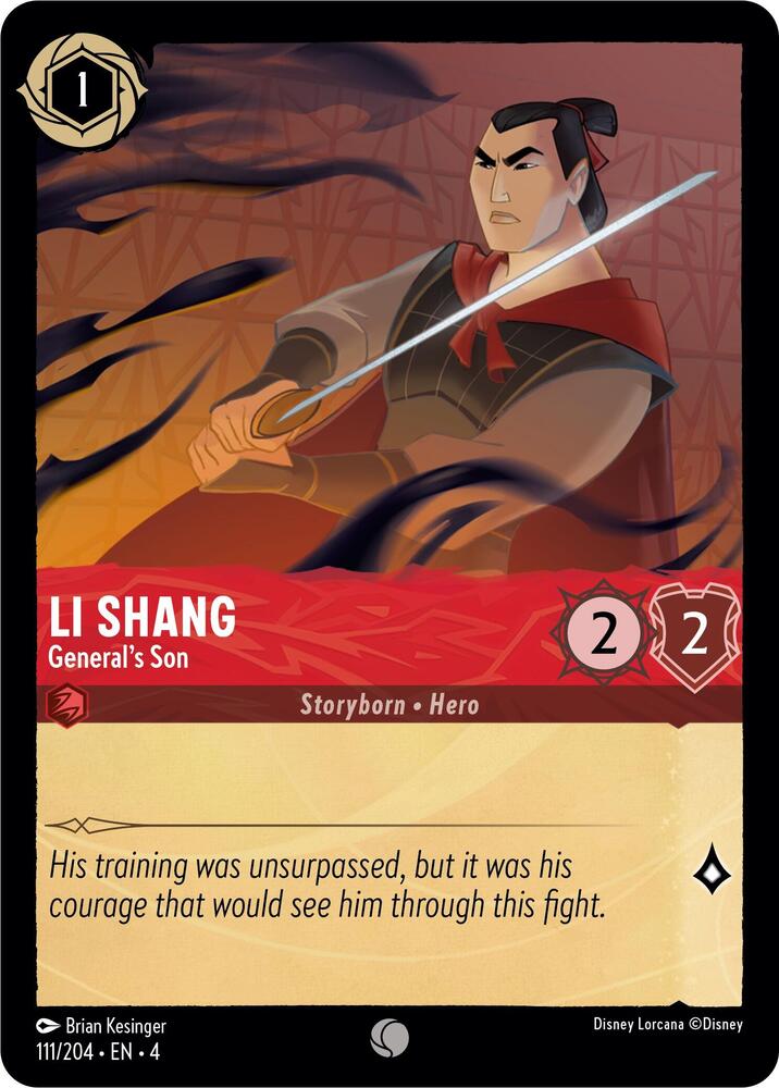 [Foil] Set 4 111/204 Li Shang - General's Son C