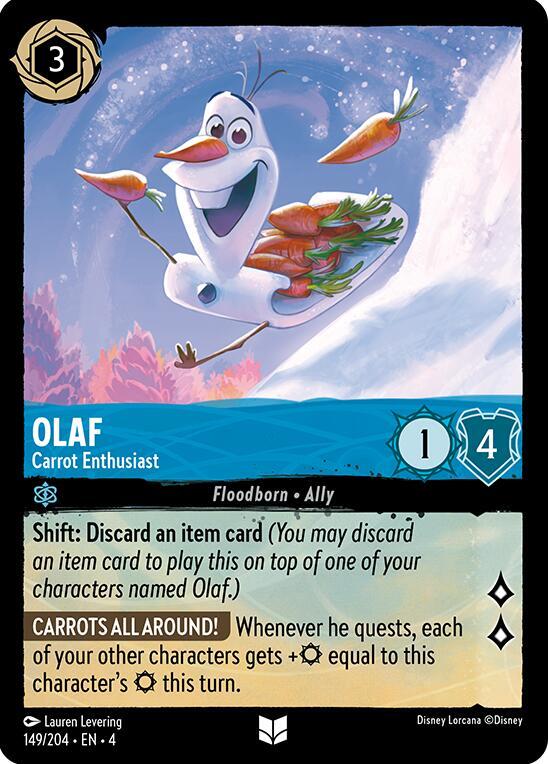 [Foil] Set 4 149/204 Olaf - Carrot Enthusiast U