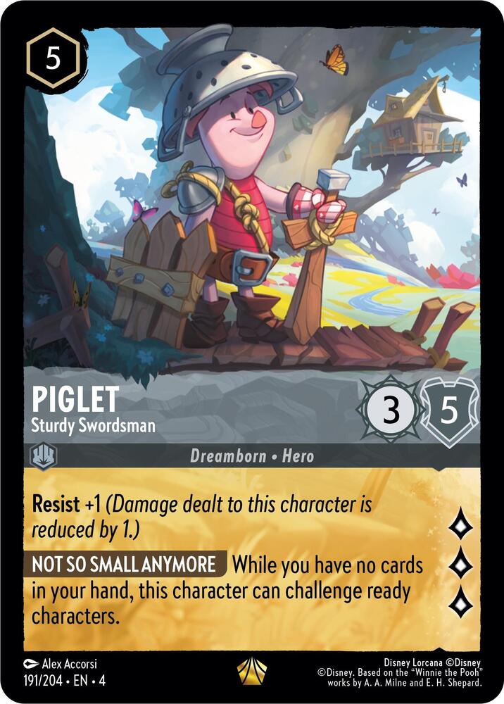 [Foil] Set 4 191/204 Piglet - Sturdy Swordsman L