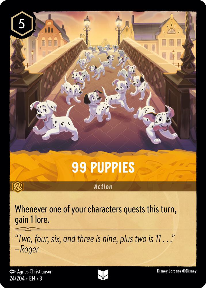 [Foil] Set 3 024/204 99 Puppies U