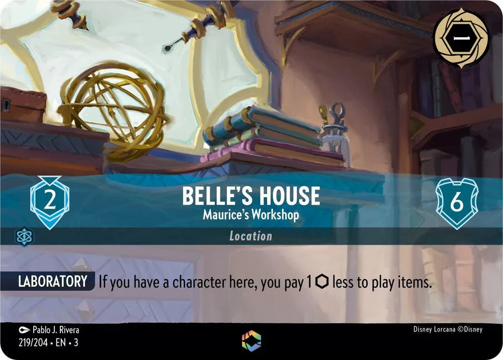 Set 3 219/204 Belle's House - Maurice's Workshop (Enchanted) E
