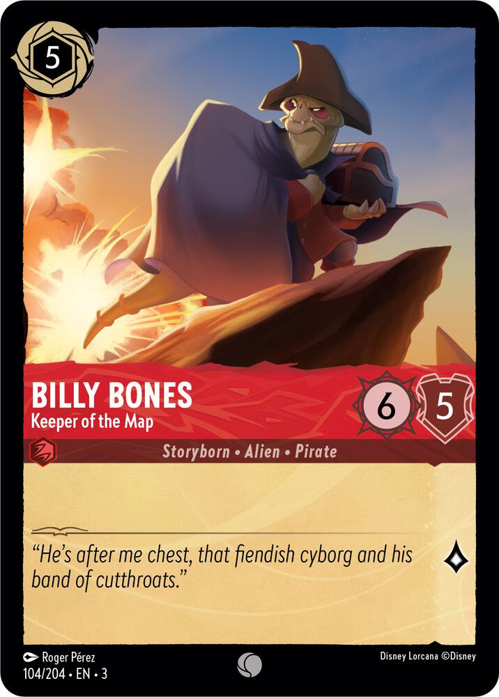 [Foil] Set 3 104/204 Billy Bones - Keeper of the Map C