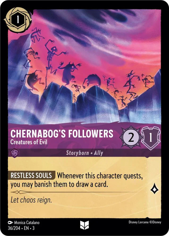Set 3 036/204 Chernabog's Followers - Creatures of Evil U