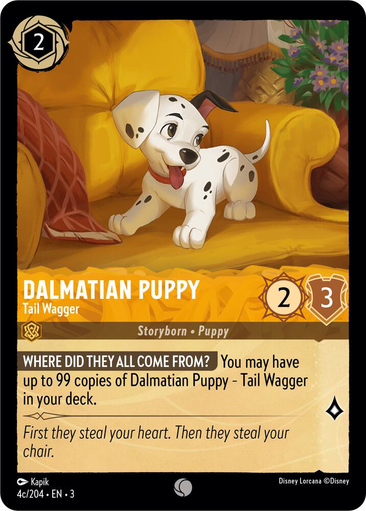 [Foil] Set 3 4c/204 Dalmatian Puppy - Tail Wagger (4c/204) C