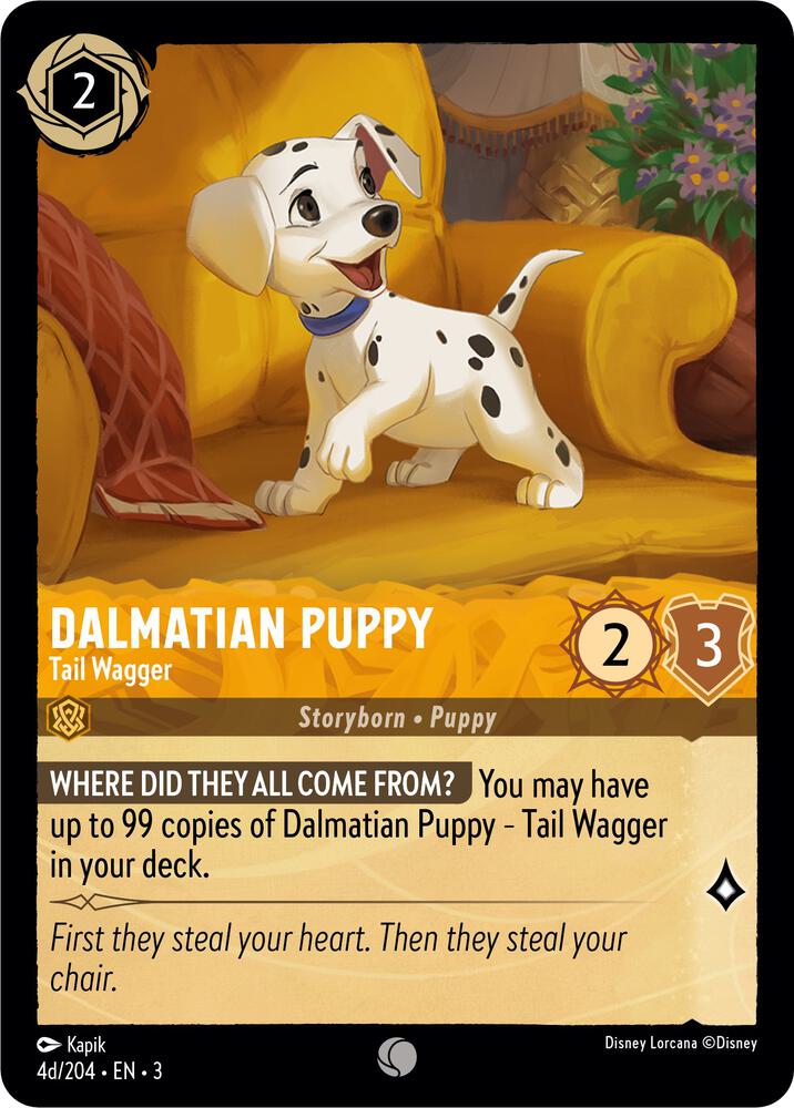 [Foil] Set 3 4d/204 Dalmatian Puppy - Tail Wagger (4d/204) C