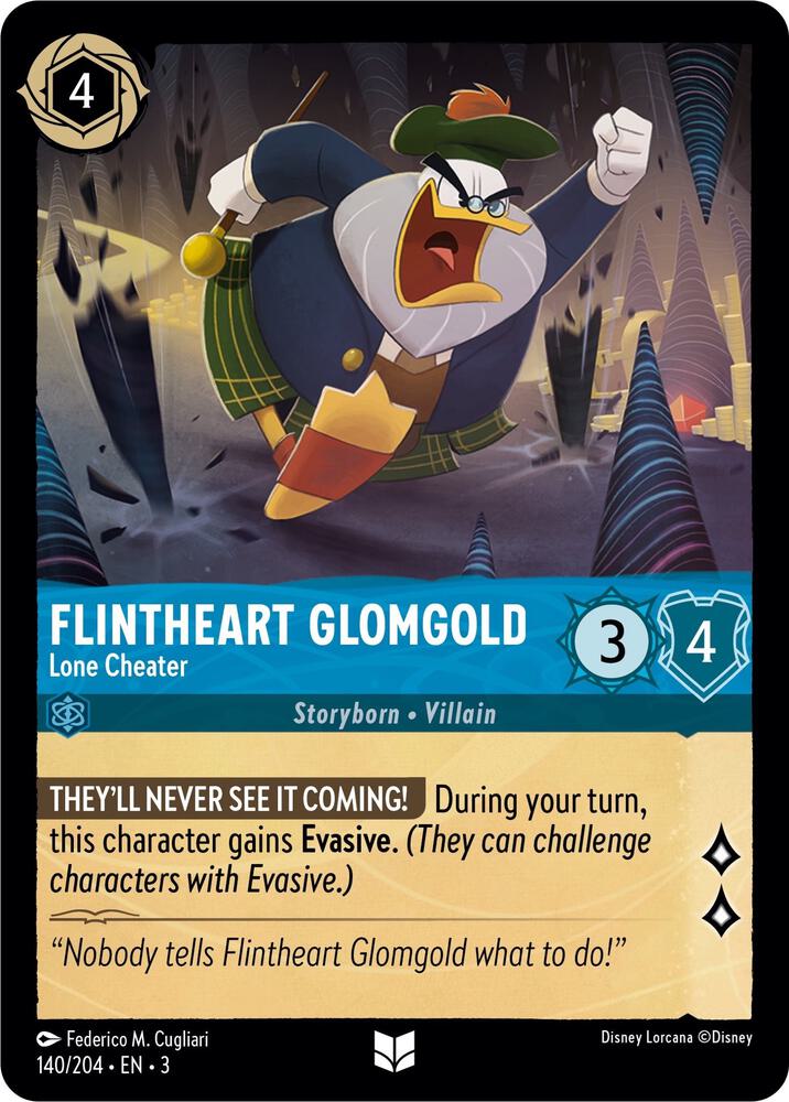 [Foil] Set 3 140/204 Flintheart Glomgold - Lone Cheater U