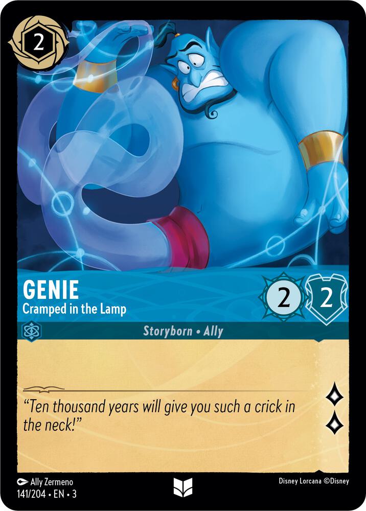 [Foil] Set 3 141/204 Genie - Cramped in the Lamp U
