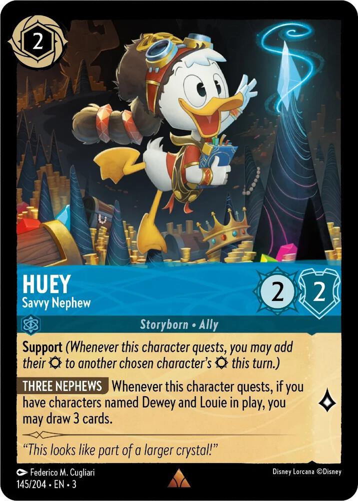[Foil] Set 3 145/204 Huey - Savvy Nephew R